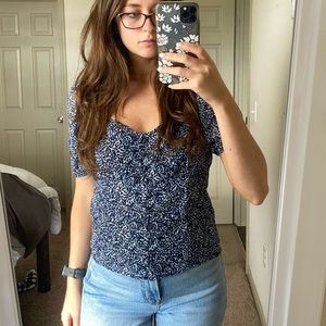 NWT Madewell Sweetheart Top in Bengali Blockprint